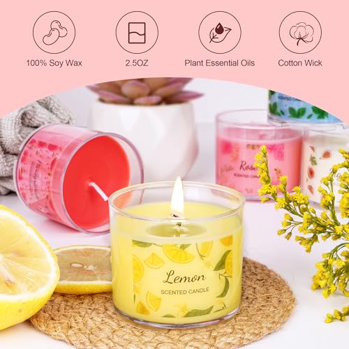 Scented Candles for Home, 12 Pack Candle Set for Women, Small Soy Candles Bulk, Mothers Day Gifts from Daughter - Mini Can...
