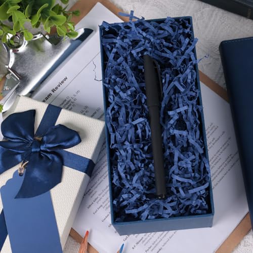 Koogel 1LB Blue Crinkle Paper Filler, Crinkle Cut Shredded Confetti for Basket Filling Graduation Boyfriend Birthday Hoild...