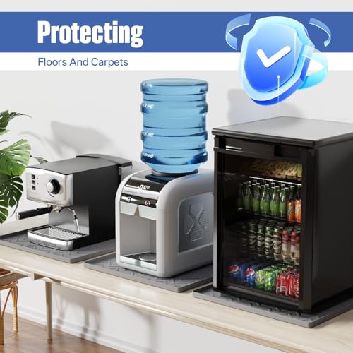 Water Cooler Mat – 19.7" x 19.7" Silicone Water Dispenser Mat for Floor & Countertop, Spill-Proof & Waterproof Tray for Co...