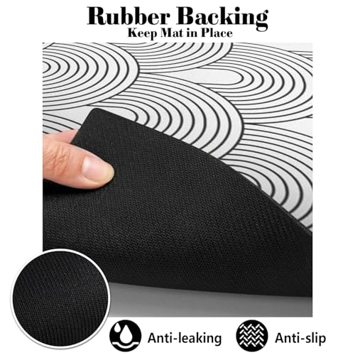 Dog Food Mats for Floors Absorbent, Pet Cat Food Mat - Quick Dry Dog Bowl Mats for Food and Water, Eco-Friendly Boho Pet S...