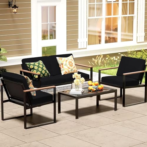 MRGSDL 8Pcs Patio Cushion Covers,Outdoor Cushions Covers,Stretch Cushion Covers Replacement, Washable and Reusable Furnitu...