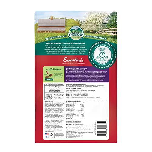 Oxbow Essentials Ferret Food, Vitamin & Mineral Rich Formula for Ferret, High Protein Food & High Fat, Small Animal Pet Pr...