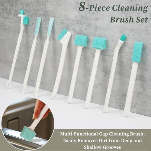 8-Piece Small Cleaning Brush Set for Tight Spaces, Mini Crevice Brushes for Household Use, Ideal for Humidifiers, Cup and ...