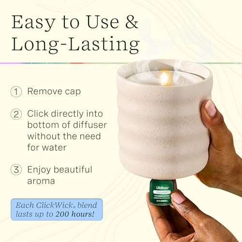 ClickWick Essential Oil Blends for Lifelines Diffusers, 3-Pack Walk in The Woods Set - Essential Oil Blend Refill for Cand...