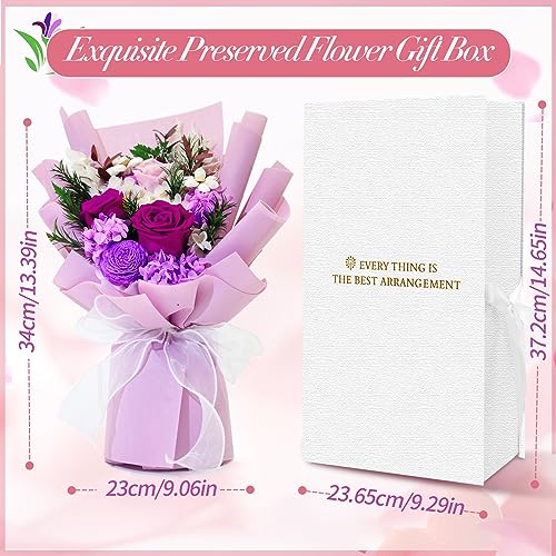 QOEAZY Flowers for Delivery, Preserved Flowers Bouquet with Gift Box, Rose Gifts for Women Mom Grandma
