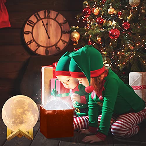 GDPETS Moon Lamp, 16 Colors Moon Night Light with Stand & Remote &Touch Control and USB Rechargeable Decorative Light Up M...