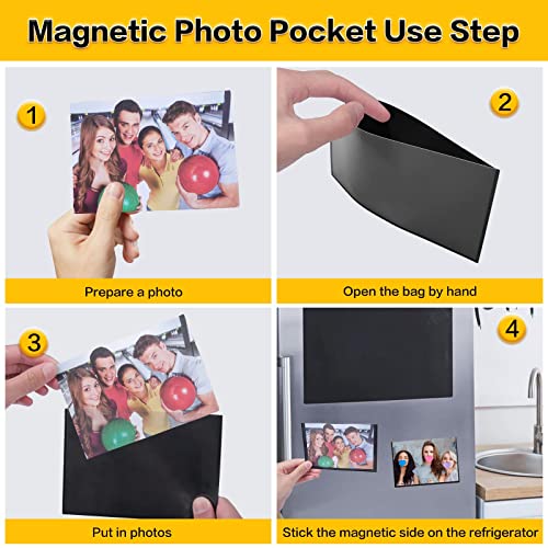 YixangDD 50 Pack Magnetic Picture Frame, 4 x 6 Inches Fridge Magnetic Photo Frames, Magnetic Photo Frames for Refrigerato...