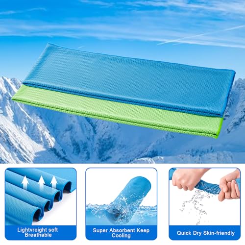 CADONO 4 Pack Cooling Towel (40"x12"), Soft Breathable Chilly Towel, Ice Towel, Microfiber Towel for Yoga, Sport, Running,...