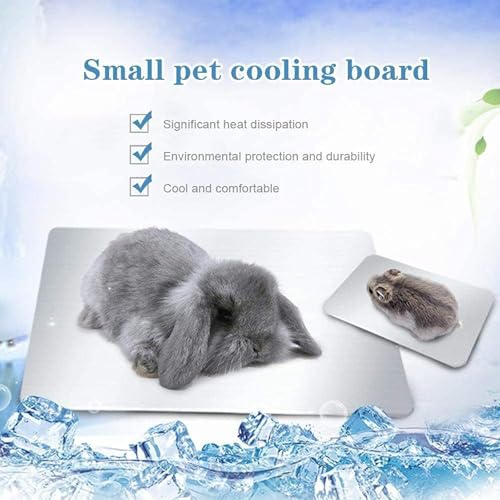 KABASI Rabbit Cooling Pad, Hamster Cool Plate Ice Bed, Pet Cooling Mat for Bunny Puppy Kitten Guinea Pig Cat & Other Small...