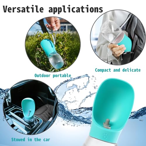 Kalimdor Dog Water Bottle,Leak Proof Portable Puppy Water Dispenser with Drinking Feeder, Dog Walking Accessories for Pets...