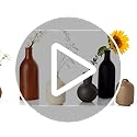 Ceramic Vase, Flower Vases Set of 3 Living Room Decor, Farmhouse Decor, Decorative Vase for Home Coffee Table, Book Shelf,...