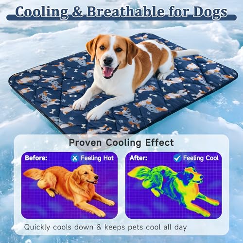 Pedobi Dog Cooling Mat, Premium Lightweight Pet Cooling Blanket Bed Cover for Dogs, Cat, Puppies | Ice Silk Cooling Pad fo...