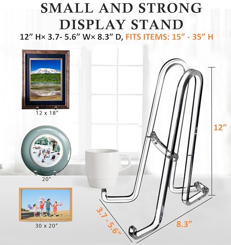 AMT 12 Inch Acrylic Plate Display Stand - Holder + Frame, Picture, Decorative Plate, Book, Photo Easel