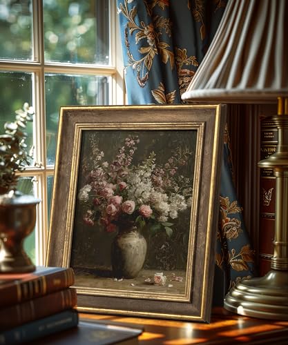Sonefreiy 8x10 Picture Frame Vintage Antique Retro Picture Frames Brown Gold 8 x 10 Photo Frame Desk and Wall Hanging Wedd...