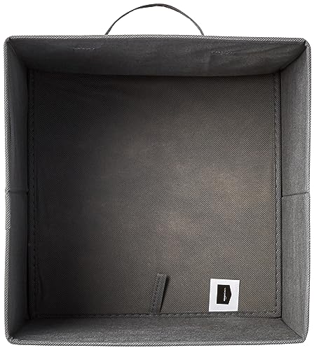 Amazon Basics Collapsible Fabric Storage Cubes Organizer with Handles, Sturdy, Gray, 10.5-x-10.5-x-11-inch, Pack of 6