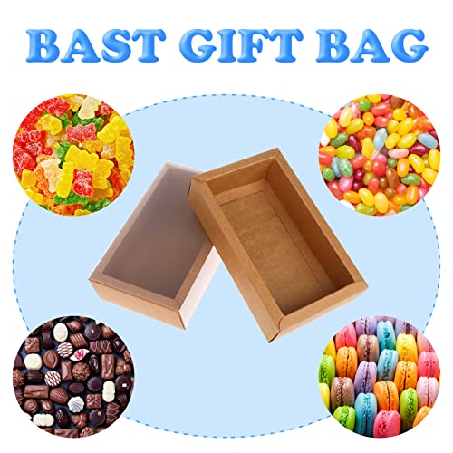 26 PCS Rectangle Drawer Kraft Boxes Small Cardboard Present Packaging Boxes for Party Favor Treats, Candy and Jewelry Craf...