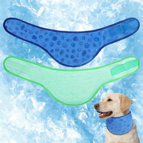 SCENEREAL Dog Cooling Bandana, 2 Pack Instant Cooling Dog Bandanas, Chill Out Pet Cool Scarf PVA Neck Cooler Wrap Summer E...