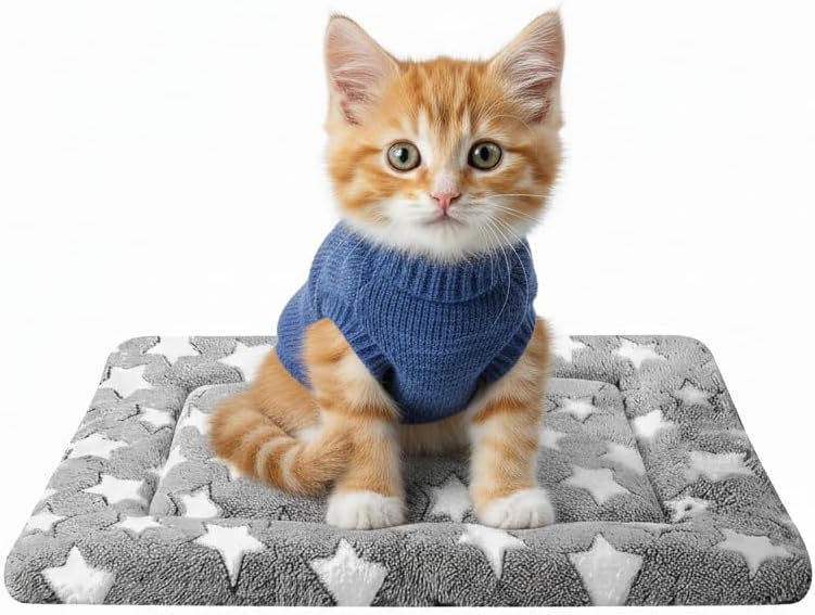 Dog Bed Mat - Soft and Comfortable Dog Kennel Cat Bed, Washable Dog Bed or Cat Bed, Suitable for Dog Crate Ped, Cat Cage B...