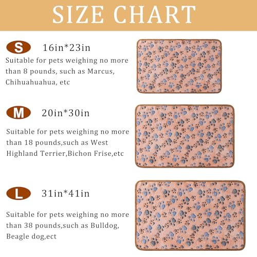 1 Pack 3 Blankets Super Soft Fluffy Premium Fleece Pet Blanket Flannel Paw Printed Throw for Dog Puppy Cat (Small 23x16'',...