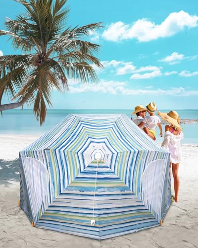 OutdoorMaster Pop Up Beach Umbrella, Portable Beach Tent Shelter, Beach Shade Sun Canopy with UPF 50+ UV Protection, Exten...