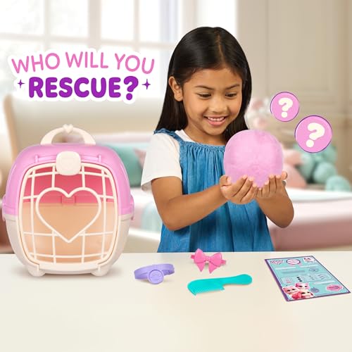 SCRUFFALUVS Pink Surprise Pet, Mystery Plush Toys, Stuffed Animals, Wash to Reveal 1 of 3 Rescue Surprise Toy Pets: Puppy,...