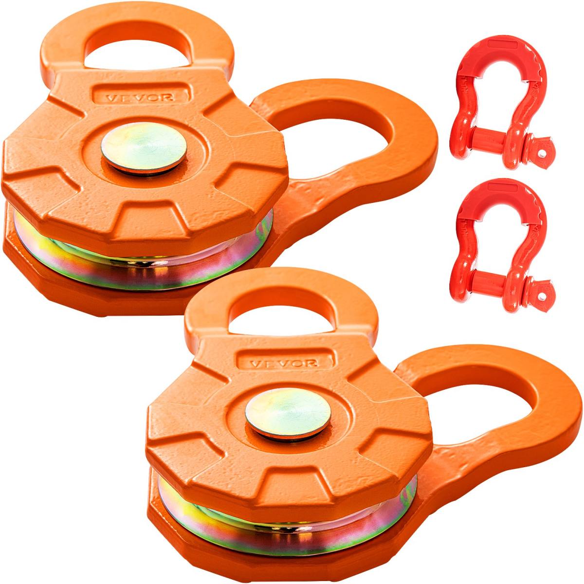 Snatch Block, 11T/11,3 Kg Arbeitslastbegrenzung, Robuste Seilwinde Riemenscheibe Für 14 Mm Synthetisches Seil Oder Weiche Bügel, Off-Road Recovery Zubehör Für Traktor, LKW, ATV & UTV, 2 Packunge