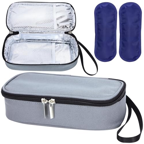 ISUSSER Breastmilk Cooler Bag with Ice Pack, Portable Insulated Breast Milk Storage Cooler Bag, Small Stylish Breastmilk S...