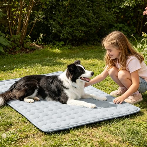 MeiLiMiYu Dog Cooling Mat 2026 Upgraded Arc-Chill Cooling Dog Bed Mat, Washable Pet Cooling Pad (Q-Max>0.4) Cooling Mat fo...