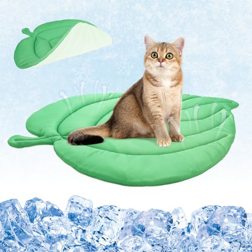 KOOLTAIL Upgrade Cat Self Cooling Mat for Summer, Reversible Thicken Pet Sleeping Blanket Pad Kennel Reusable Washable Wat...