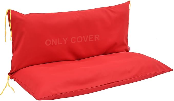 Three Seat Swing Replacement Cushions Only Cover, Anti-Slip Tie Rope Design Bench Cushions Cover for Outdoor Furniture, Zi...