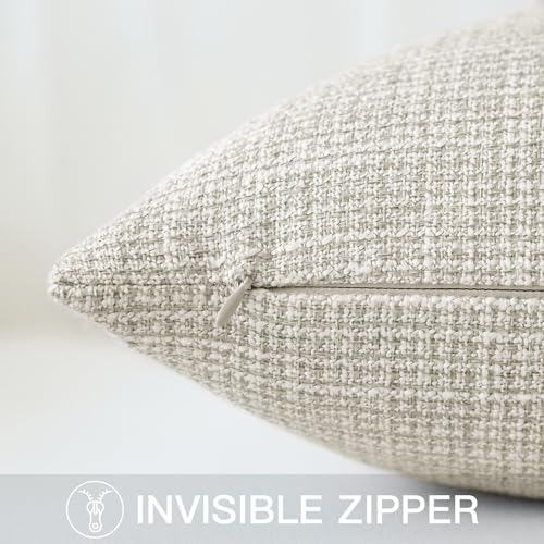 OTOSTAR Linen Throw Pillow Cover Set of 1 Decorative Lumbar Pillowcases Cushion Covers 16x24 Inch for Home Decor Sofa Bedr...
