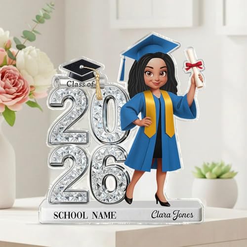 Love Signal Personalized Class Of 2026, 2027 Senior 2D Flat, Custom Acrylic Block Plaque, Graduation Gift For Seniors, Gra...