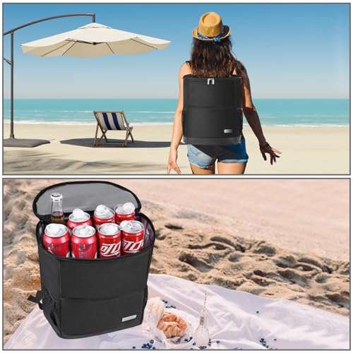 Insulated Cooler Backpack Outdoor - Leak Proof Backpack Cooler 30 Cans, Waterproof Lightweight Cooler Bag for 12h Hot/Cold...