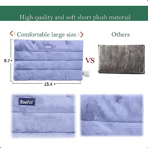 Romfox Microwavable Heating Pad for Pain Relief, Moist Heat for Cramps, Muscles, Joints, Back, Neck and Shoulders, Heat Co...