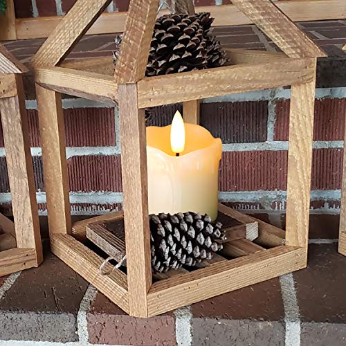 Homemory Flameless Votive Candles with Timer, 2" x 2" Real Wax, 400+Hour Realistic Black Wick Battery Operated Candles, Se...