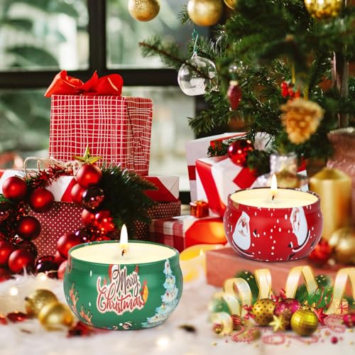Christmas Candles Gifts Set for Women, 2 Pack Aromatherapy Scented Candle for Home Scented, Personalized Soy Candles Stock...