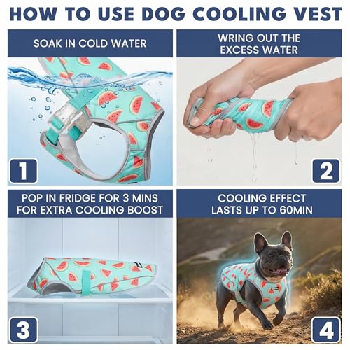 Spark Paws Dog Cooling Vest - SPF 50 UV Sun Protection - Summer Heat Relief Gear for Dogs, Lightweight, Evaporative Coolin...