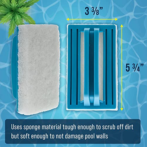 U.S. Pool Supply Hand-Held Pool Scrub Brush, 2 Pack - Scrubbing Scouring Sponge Pad - Clean Pool Tile & Grout, Walls, Viny...