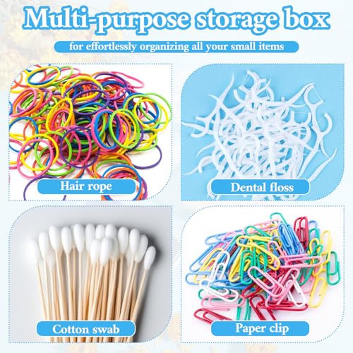 Cotton Swab Holder for Travel, 4 Pcs 4 × 2 × 1 inches Portable Small Clear Floss Holders Empty Cotton Ball Holders, Plasti...