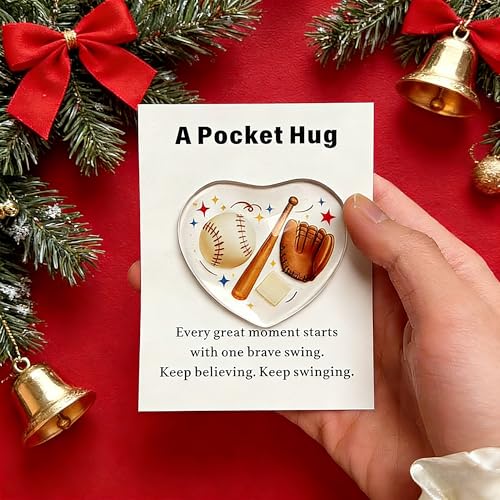 QZAVIRE Sports-Themed Pocket Hug, Heart Shaped Pocket Hug Collection Encouragement Gifts with Card For Sports Enthusiasts