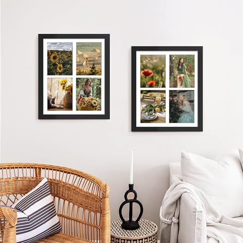 DUENPY 12x16 Picture Frame, 5x7 Collage Picture Frame, Displays Four 5x7 inch Photos, or 12x16 (Without Mat) for Available...