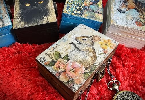 RK Collections Mouse Trinket Box Small Jewelry Keepsake Box | Storage Box for Girls Women | Gift Idea, Animal Lover Orname...