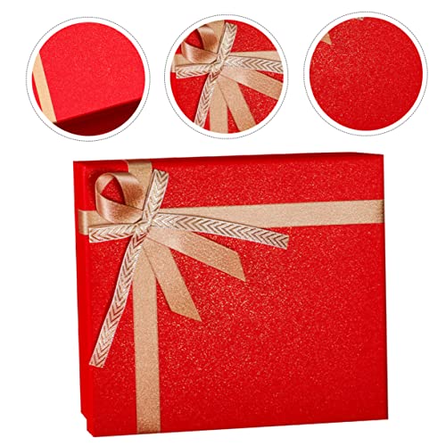 GRIRIW 1Set Red Wedding present Packaging Box present Wrapping Box for Year Durable and Practical Design for Candy and Cra...