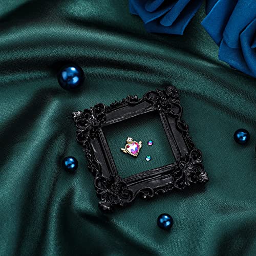 Vicenpal 10 Pcs Vintage Mini Picture Frames Baroque Antique Small Resin Jewelry Display Table Frame for Christmas DIY Phot...