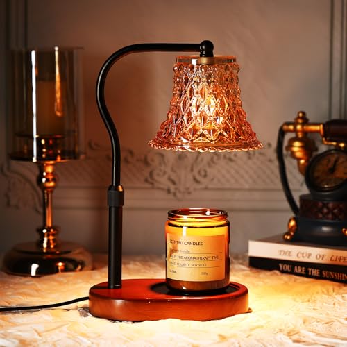 Candle Warmer Lamp with Candle Melter, Electric Candle Lamp Warmer, with Timer & Dimmer Height Adjustable Scented Candles,...