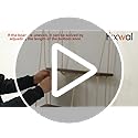 Fixwal Hanging Plant Shelves for Wall, 3 Tier Boho Wall Decor Plant Rack Floating Shelves Rope Rustic Wood Organizer Stora...