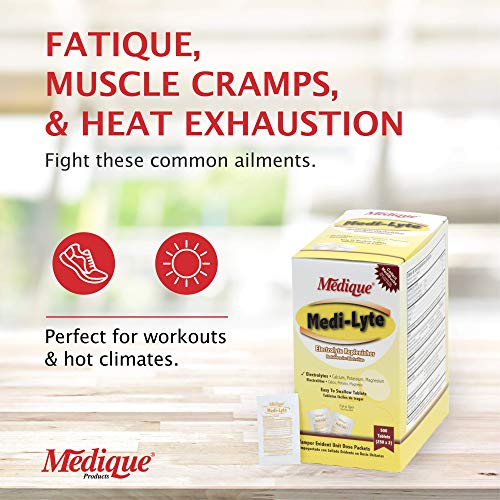 Medique Medi-Lyte Electrolyte Replenisher, Fast Relief from Heat, Stress, Fatigue, and Muscle Cramping, Easy to Swallow Ta...