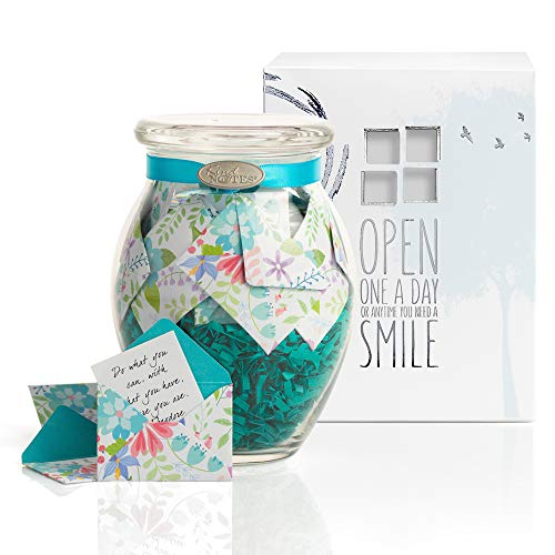 KindNotes Glass Keepsake Gift Jar with Inspirational Messages - Fresh Cut Floral