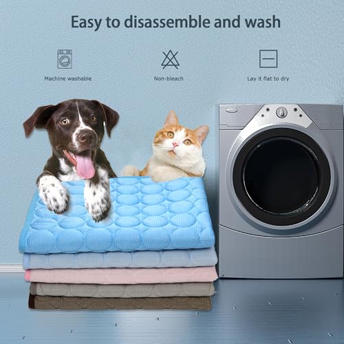 Pretoee Dog Cooling Mat - 40" x 28" Washable Instant Cooling Pet Pad for Dogs & Cats, Pet Sleeping Bed for Indoor Outdoor ...
