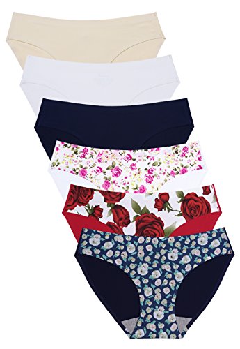 Wealurre Seamless Underwear Invisible Bikini No Show Nylon Spandex Women Panties